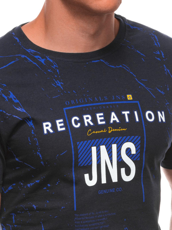 Edoti Moška majica s tiskom 1982S - temno modra OTHER