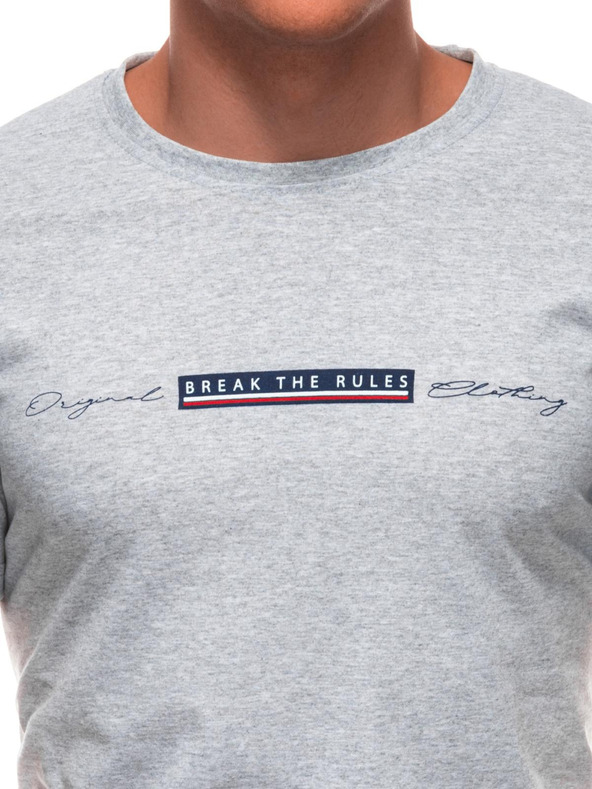 Edoti Moška majica s tiskom S2033 - bela OTHER