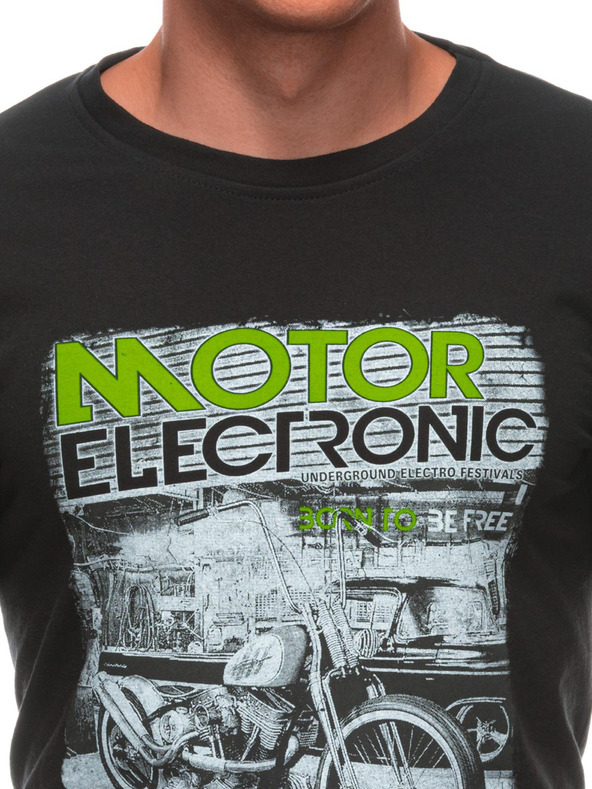 Edoti Moška majica s tiskom 1982S - temno modra OTHER