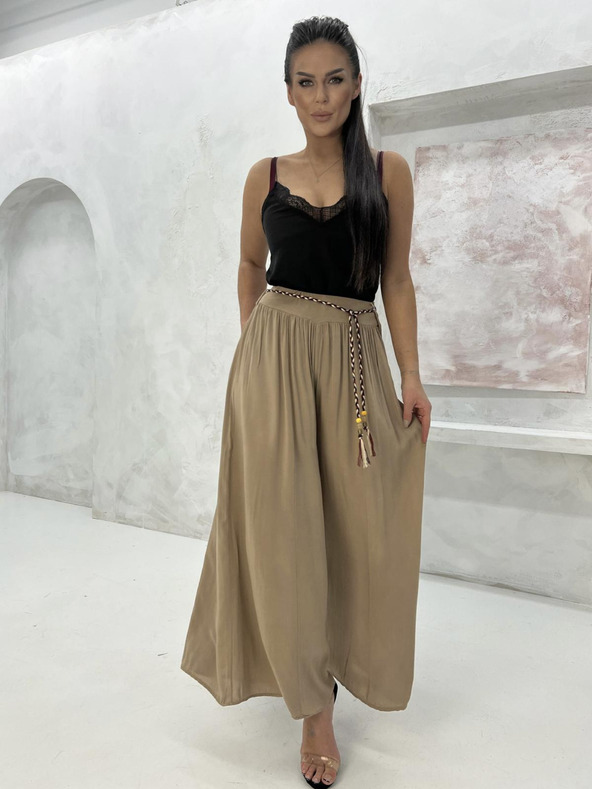 Edoti Ženske hlače culotte PLR269 - rjave EDOTI