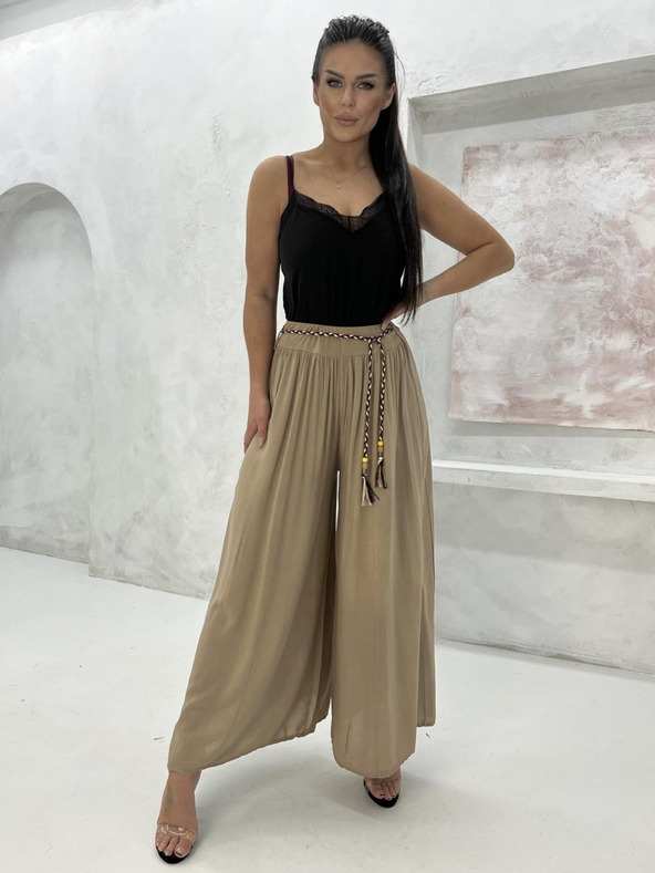 Edoti Ženske hlače culotte PLR269 - rjave EDOTI