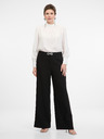 Orsay Črne ženske hlače s širokimi nogavicami ORSAY