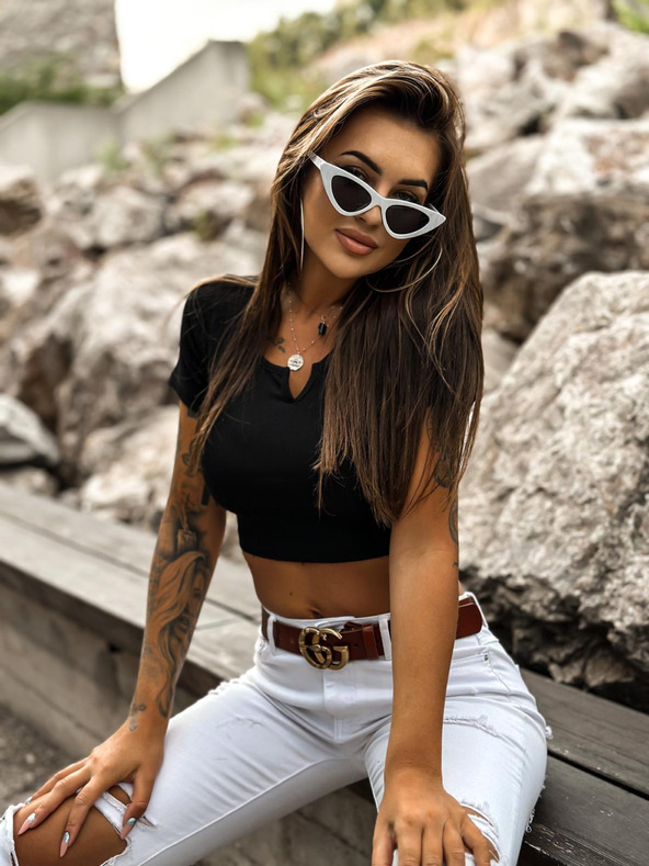 Edoti Modni ženski top LLR023 - črn OTHER