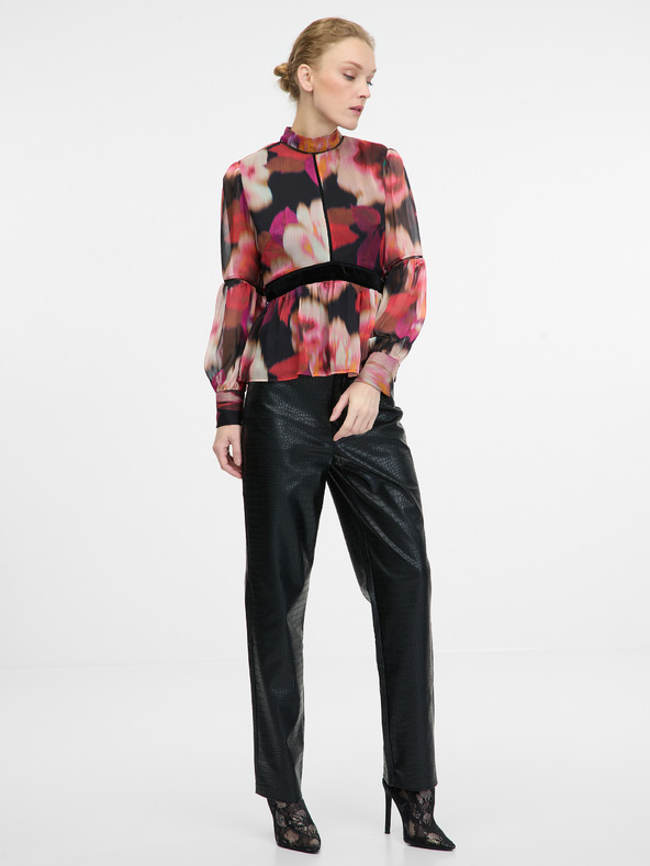 Orsay Rdeča vzorčasta ženska bluza ORSAY