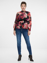 Orsay Rdeča vzorčasta ženska bluza ORSAY