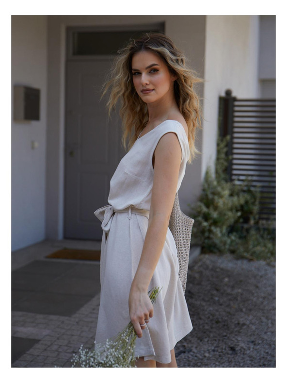 Edoti Ženske mini obleke DLR106 - roza OTHER