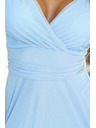 numoco 562-5 NASTIA Dolge obleke z izrezom in kratkimi rokavi - svetlo modre