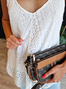 Edoti Ženska čipkasta top majica v boho slogu SLR092 - bela OTHER