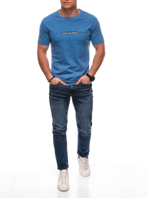 Edoti Moška majica s tiskom S2033 - bela OTHER