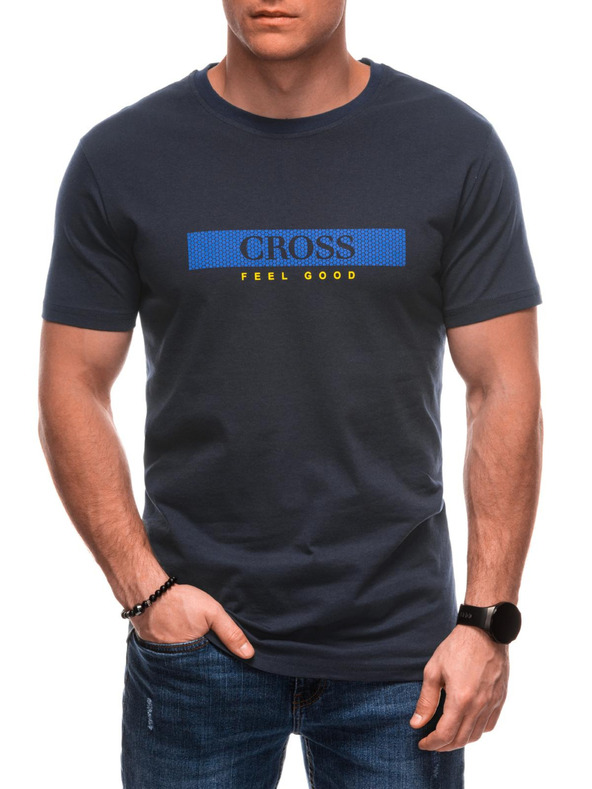 Edoti Moška majica s tiskom S2033 - bela OTHER