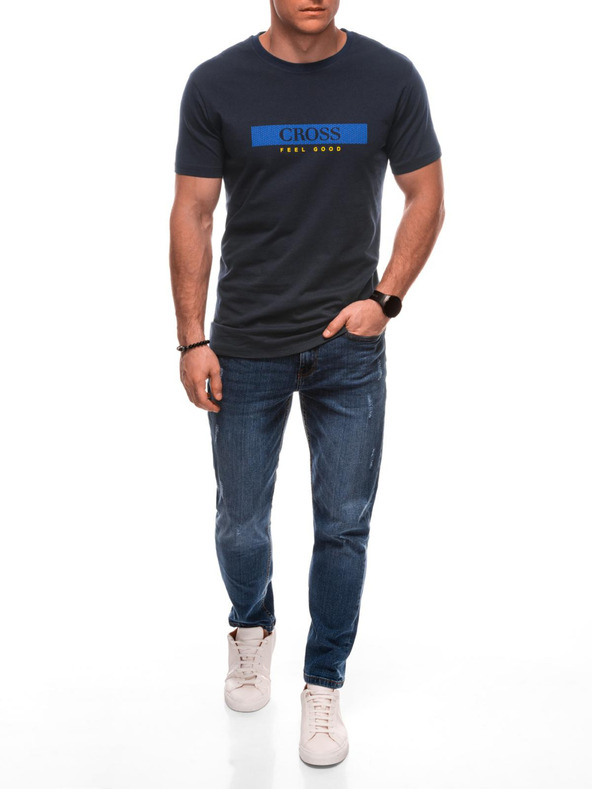 Edoti Moška majica s tiskom S2033 - bela OTHER