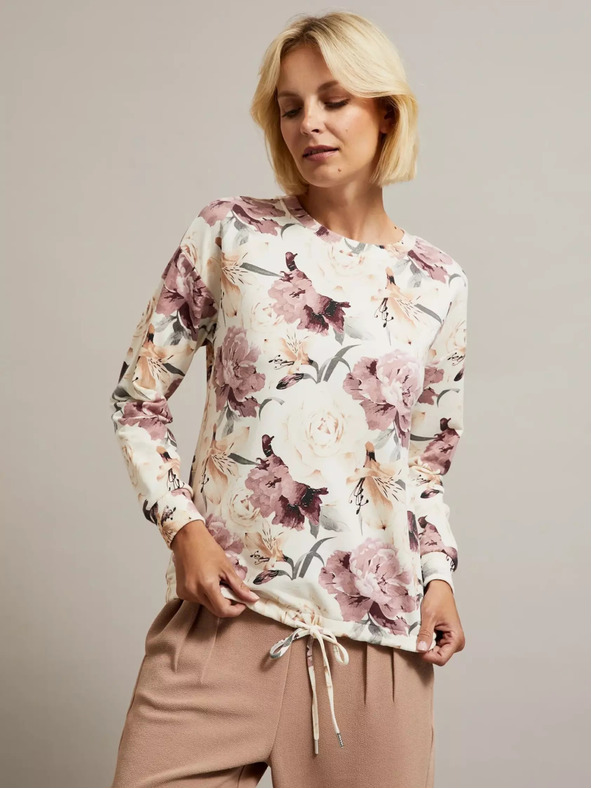 Moodo Ženska majica s cvetličnim vzorcem Moodo