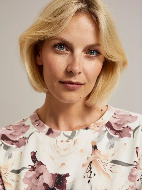 Moodo Ženska majica s cvetličnim vzorcem Moodo