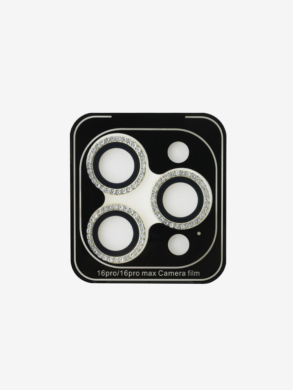 Guess Fixed Glliter Ochrana Čoček pro iPhone 16 Pro/16 Pro Max Gold Ovitek za telefon