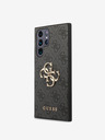 Guess PU 4G Metal Logo Zadní Kryt pro Samsung Galaxy S24 Ultra Grey Ovitek za telefon