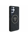 Guess IML 4G Glitter and Triangle Logo MagSafe Zadní Kryt pro Samsung Galaxy S25 Ultra Black Ovitek za telefon