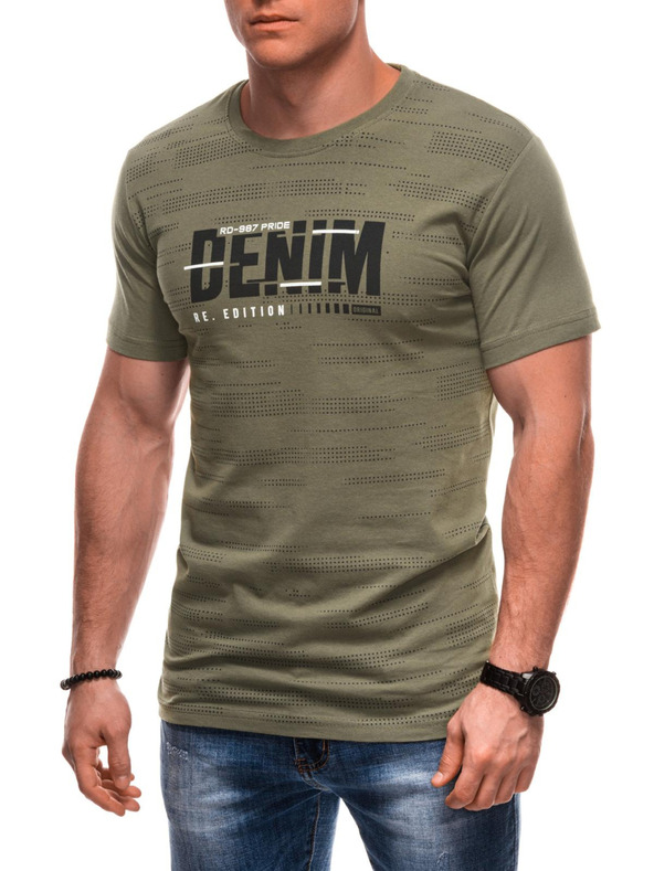 Edoti Moška majica s tiskom 1982S - temno modra OTHER