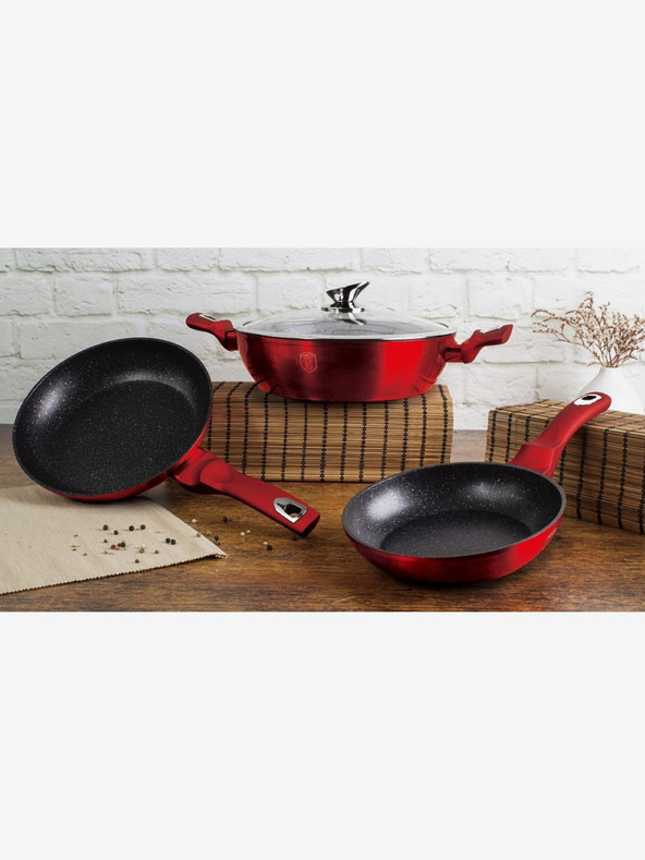 Berlingerhaus Ponev z marmornim premazom 30 cm Burgundy Metallic Line BERLINGERHAUS