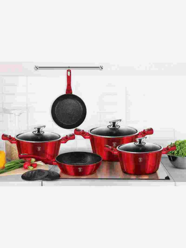 Berlingerhaus Ponev z marmornim premazom 30 cm Burgundy Metallic Line BERLINGERHAUS