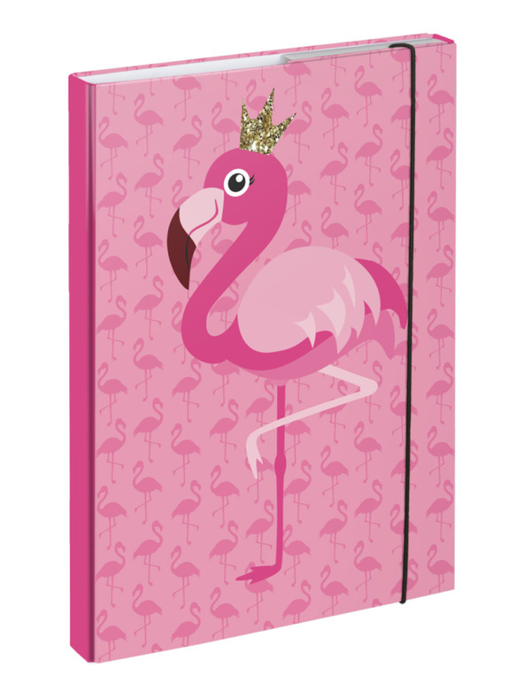 BAAGL  BAAGL 5 SET Zippy Plameňák: šolska torba, peresnica, vrečka, mapa, škatla