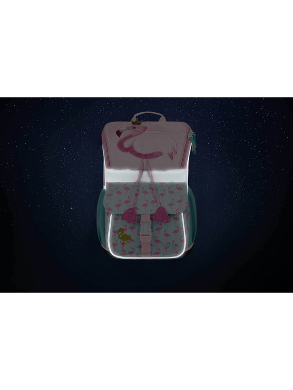 BAAGL  BAAGL 5 SET Zippy Plameňák: šolska torba, peresnica, vrečka, mapa, škatla