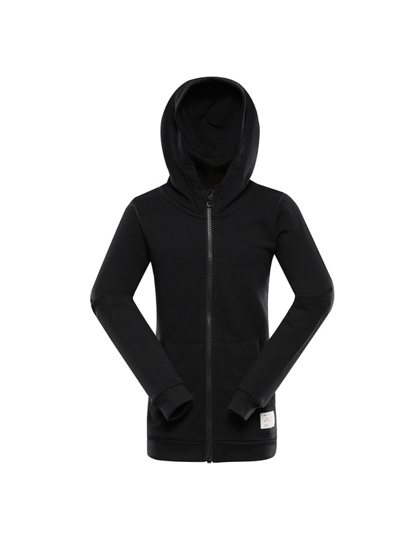 ALPINE PRO Otroška bombažna jopica s kapuco ALPINE PRO LOKKO black
