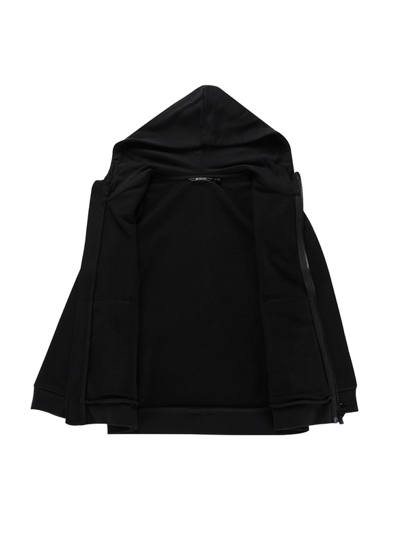 ALPINE PRO Otroška bombažna jopica s kapuco ALPINE PRO LOKKO black