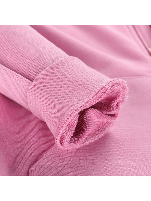 ALPINE PRO Otroška bombažna jopica s kapuco ALPINE PRO LOKKO cyclamen