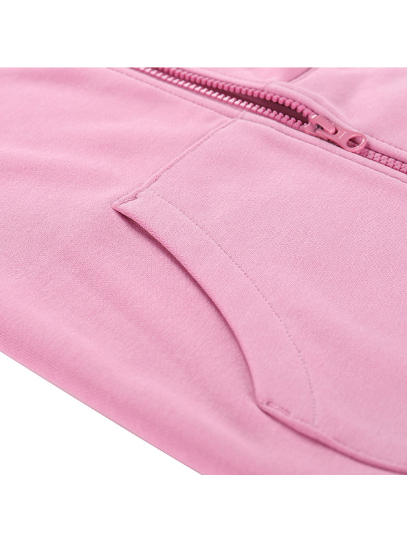 ALPINE PRO Otroška bombažna jopica s kapuco ALPINE PRO LOKKO cyclamen