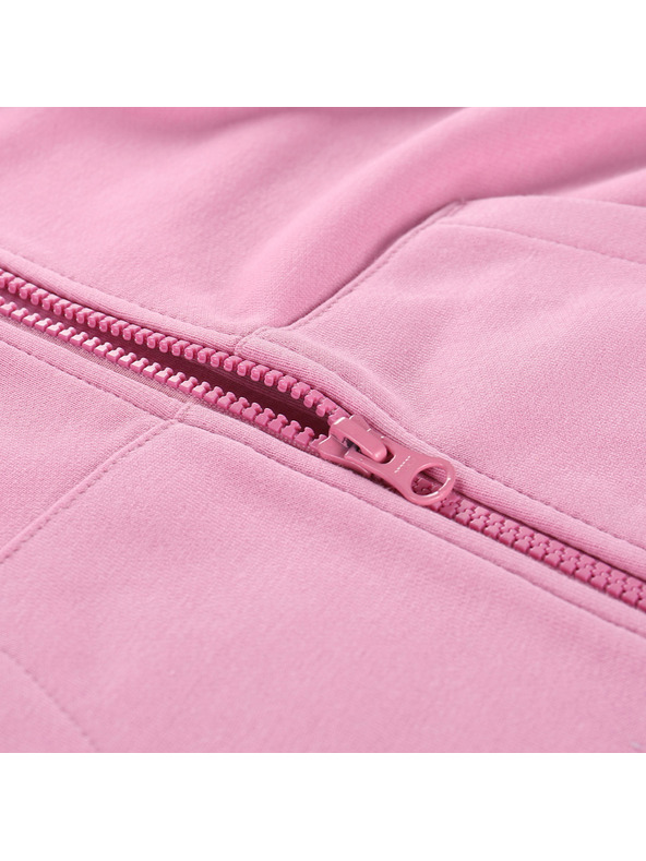 ALPINE PRO Otroška bombažna jopica s kapuco ALPINE PRO LOKKO cyclamen