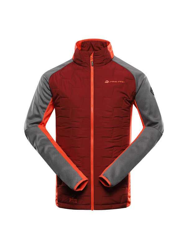 ALPINE PRO Moška jopa z merino polnilom ALPINE PRO JORW burgundec