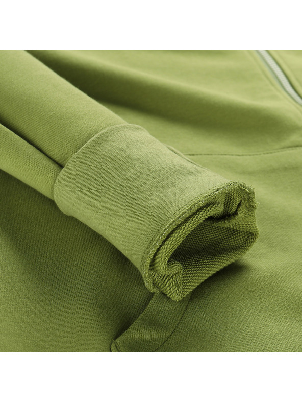 ALPINE PRO Moška bombažna jopa s kapuco ALPINE PRO LOKK zelena želva