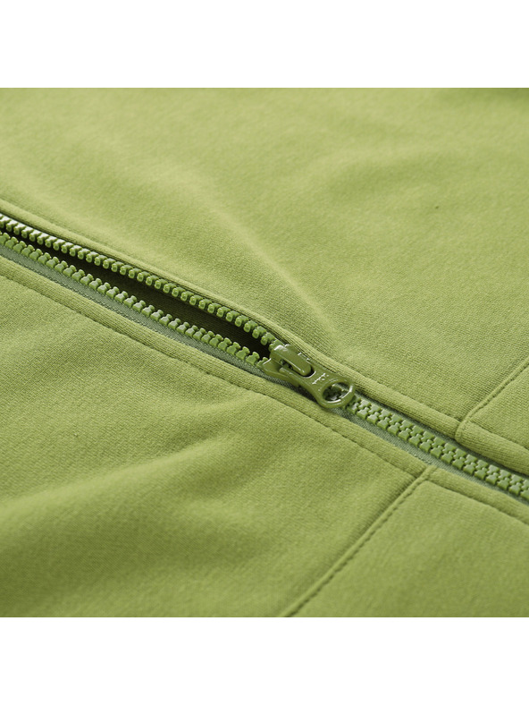 ALPINE PRO Moška bombažna jopa s kapuco ALPINE PRO LOKK zelena želva