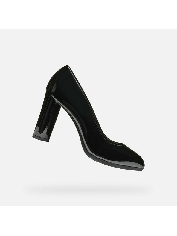 Geox Črni ženski čevlji zVisoko peto Geox Walk Pleasure 90