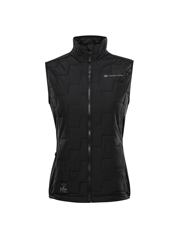 ALPINE PRO Ženska topla telovnik z merino polnilom ALPINE PRO NERCA black