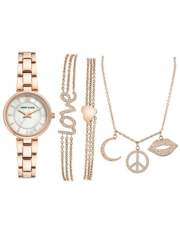 Anne Klein Rožnato zlate ženske ure Anne Klein