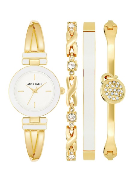 Anne Klein Bel ženski komplet ur in nakita Anne Klein