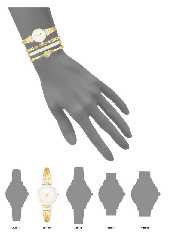 Anne Klein Bel ženski komplet ur in nakita Anne Klein