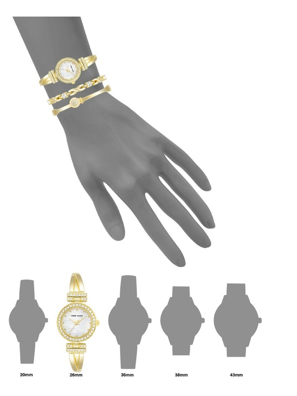 Anne Klein Zlat ženski komplet ur in nakita Anne Klein