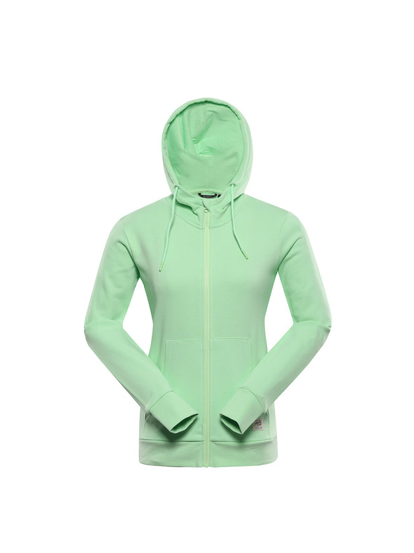 ALPINE PRO Ženska bombažna jopa ALPINE PRO LOKKA paradise zelena