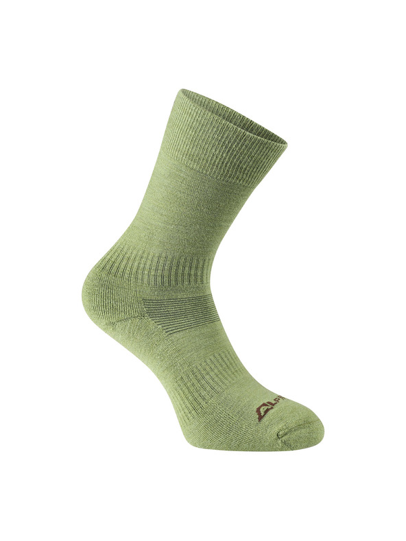 ALPINE PRO Antibakterijske nogavice iz merino volne ALPINE PRO ERATE želvo zelene