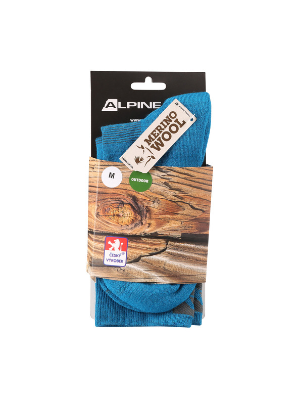 ALPINE PRO Antibakterijske nogavice iz merino volne ALPINE PRO ERATE moonlit ocean