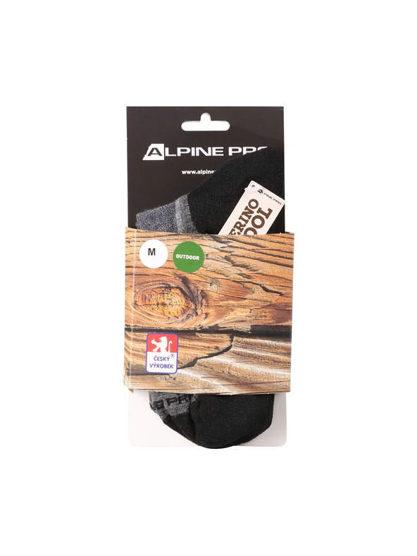 ALPINE PRO Antibakterijske nogavice iz merino volne ALPINE PRO DERERE sive