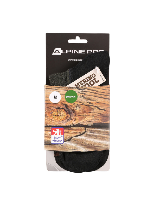 ALPINE PRO Antibakterijske nogavice iz merino volne ALPINE PRO DERERE stone gray