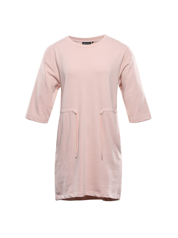 ALPINE PRO Ženske bombažne obleke ALPINE PRO MOLEDA 2 peach whip