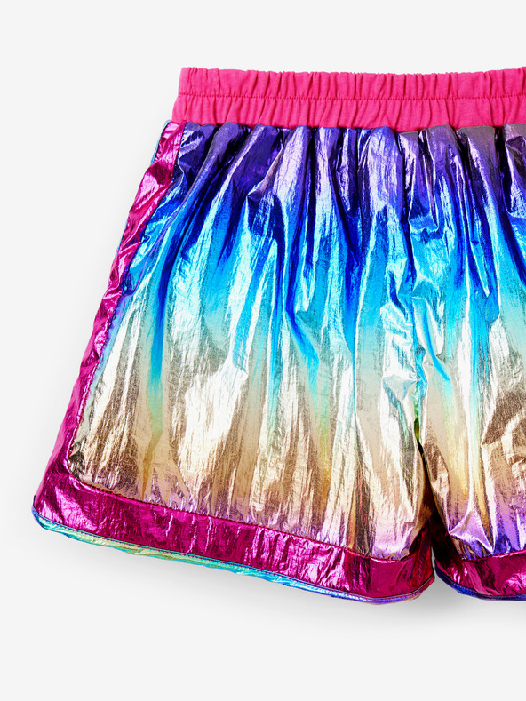 Desigual Roza in modre dekliške kovinske kratke hlače Desigual Nature