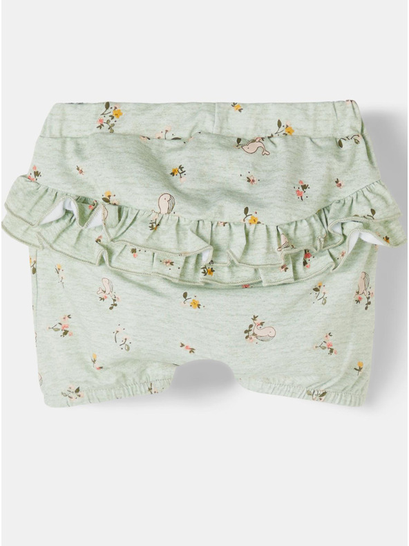 name it Zelene dekliške kratke hlače z vzorcem ime Feline