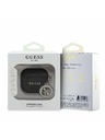 Guess Guess 4G Script PC/PU Charm Etui za AirPods 4 Črna