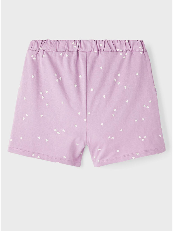 name it Svetlo vijolične dekliške kratke hlače z vzorcem name it Henny