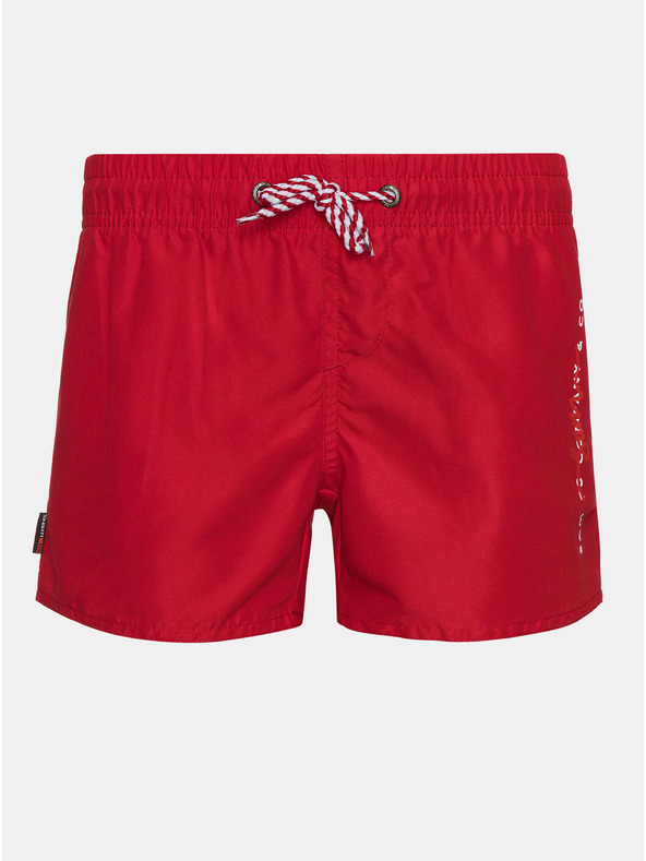 Sam 73 Rdeče dekliške kratke hlače s potiskom SAM 73